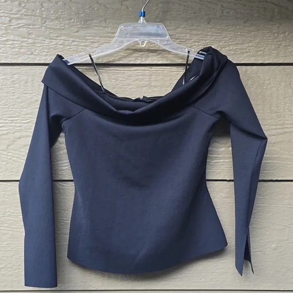 Ted Baker Pholly black fold over off shoulder top 4 small - Picture 7 of 14